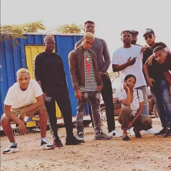Olamide And His YBNL Squad Strike A Pose (Photos)